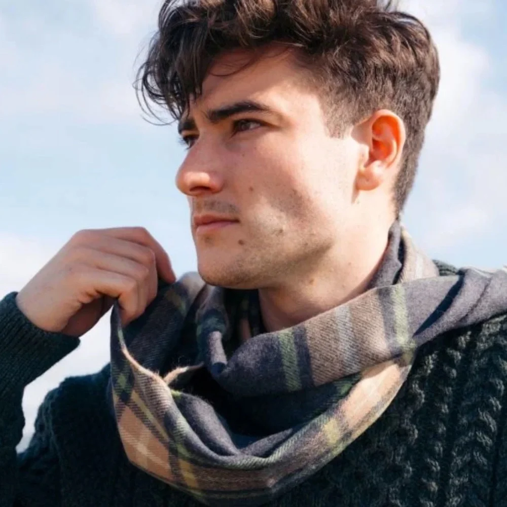 John Hanly 100% Extra Fine Merino Wool Scarf